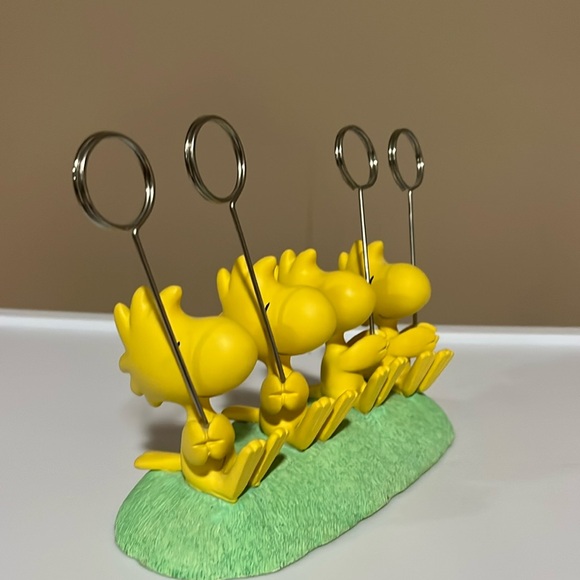 Other - Yellow Cartoon Bird Photo/Note Holder on Green Base